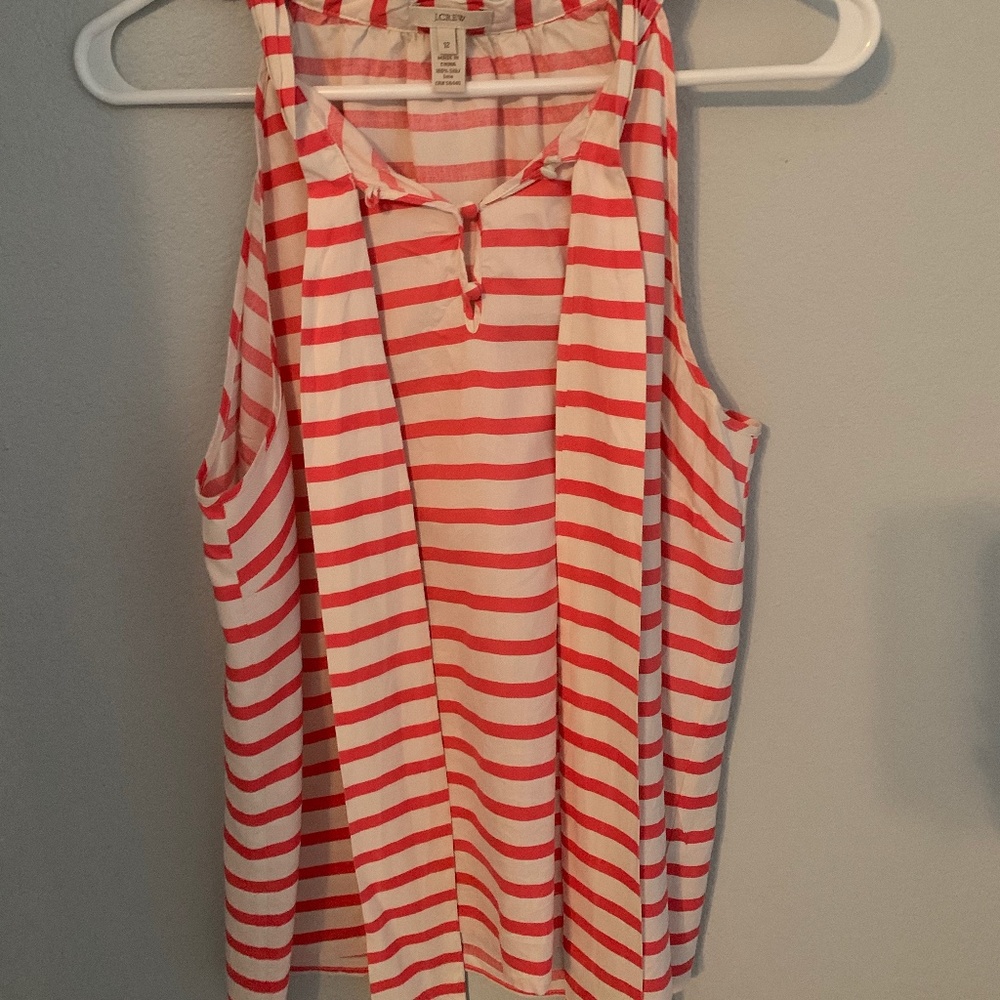 Jcew Stripped Silk top